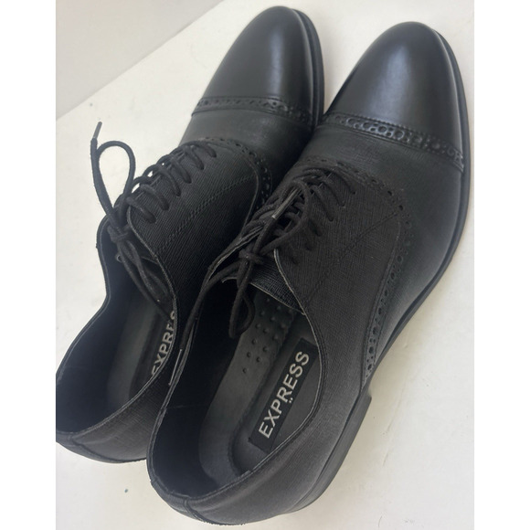 Express Oxford Black Men Dress Wedding Business Work Shoe Sz 12 RN55285